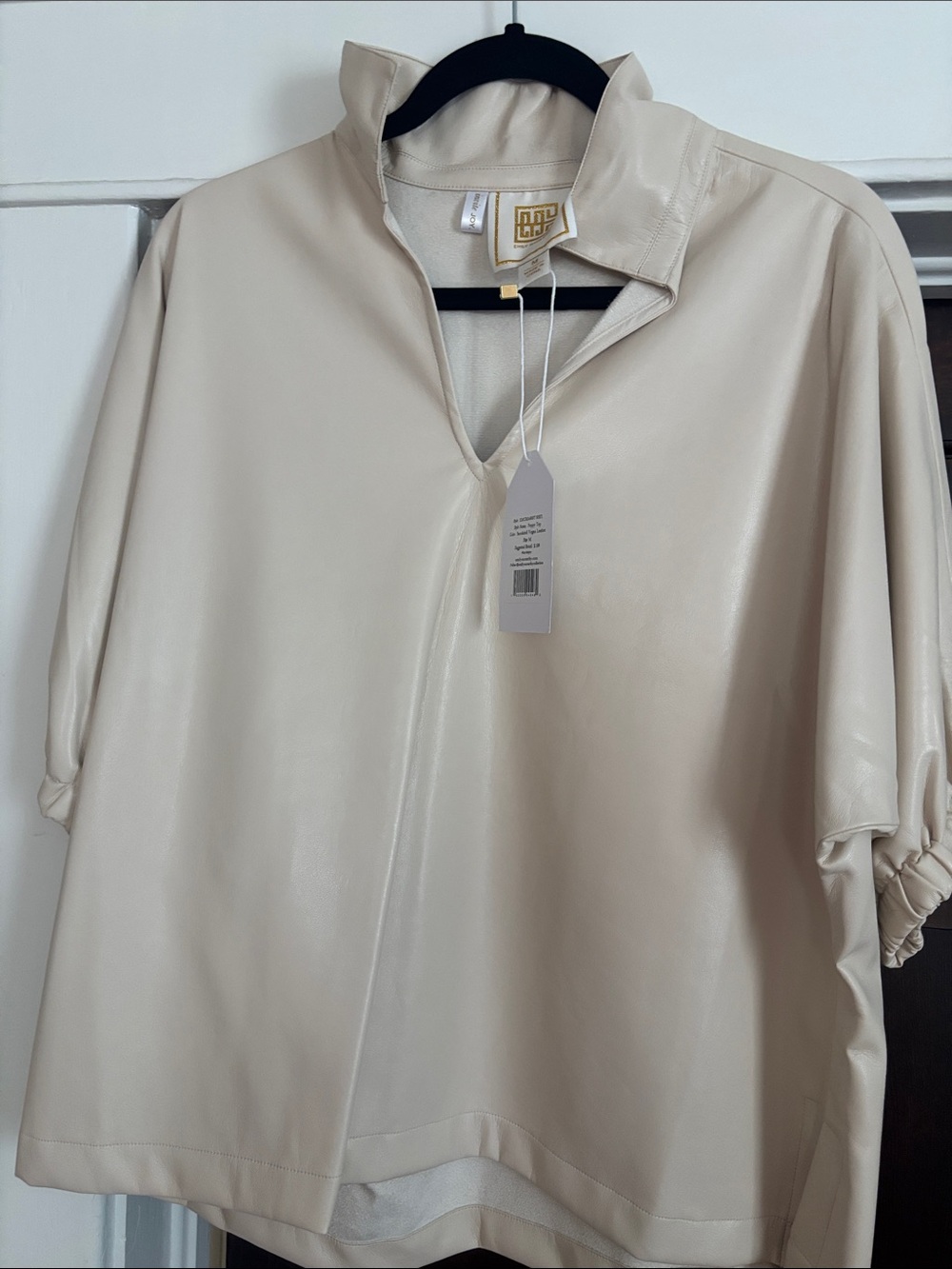 Vegan leather top